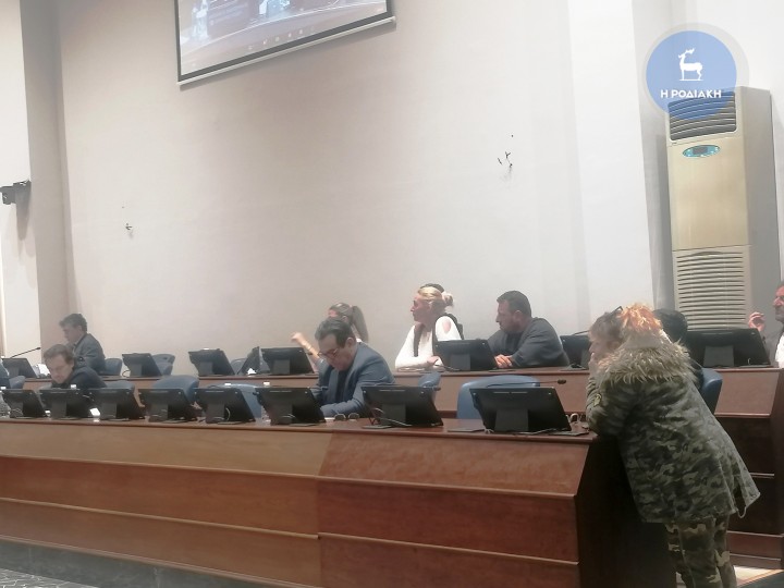 Η αντιπροσωπεία των ομπρελάδων στο δημοτικό συμβούλιο...