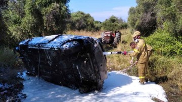 Κάηκε ολοσχερώς αυτοκίνητο στη Σορωνή