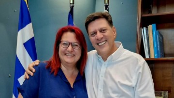 Συνάντηση της δημάρχου Τήλου με τον υπουργό Ναυτιλίας και Νησιωτικής Πολιτικής