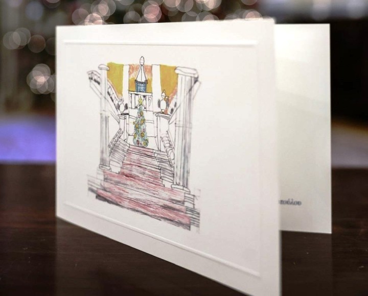 Η ζωγραφιά της Μαρίας-Σκιαδενής Γιμούκη που τυπώθηκε σε κάρτα