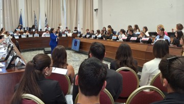 Μαθητές και μαθήτριες του 1ου ΕΠΑ.Λ. στην προσομοίωση του Ευρωκοινοβουλίου