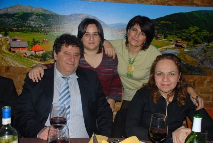 Από την επίσκεψη του δημάρχου Γεωργίου Ρούσσου στην Αμερική. Από αριστερά: ο δήμαρχος, Μαρία Ατσά, Ποθητή Γιανικουρή, Διαμάντω Σαμίου