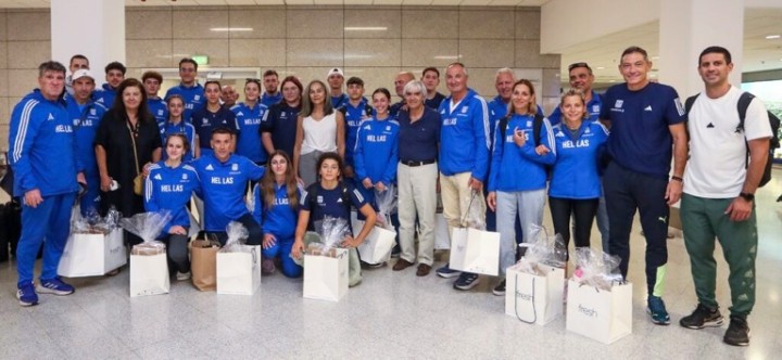 Η επιστροφή της ελληνικής αποστολής (ΘΑΝΑΣΗΣ ΔΗΜΟΠΟΥΛΟΣ / EUROKINISSI)