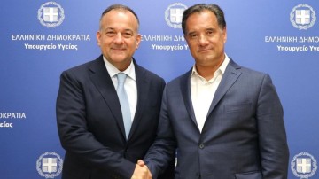 Συνάντηση του Γιάννη Παππά με τον υπουργό Υγείας, Άδωνι Γεωργιάδη