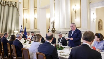 H προσφώνηση της προέδρου της Δημοκρατίας προς τον Μεγάλο Μάγιστρο του Κυρίαρχου Στρατιωτικού Νοσοκομειακού Τάγματος του Αγίου Ιωάννη των Ιεροσολύμων, της Ρόδου και της Μάλτας