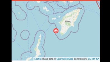 Σεισμός 4.3 πριν από λίγο σε θαλάσσια περιοχή κοντά στη Ρόδο