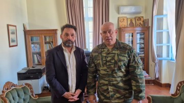 Συνάντηση του δημάρχου Χάλκης με τον νέο Διοικητή της 95 ΑΔΤΕ