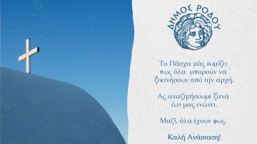 Πασχαλινό μήνυμα του δημάρχου Ρόδου Αλέξανδρου Κολιάδη