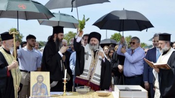 Θεμελίωση του νέου Ιερού Ναού «Αγίου Σάββα του εν Καλύμνω» στο Ντάργουιν από τον Αρχιεπίσκοπο Αυστραλίας Μακάριο