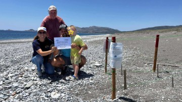 Ο μικρός παρατηρητής Lucas εντόπισε μια φωλιά χελώνας στην παραλία των Μασσάρων