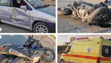Τροχαίο στον επαρχιακό δρόμο της Κω: Μηχανή συγκρούστηκε με αυτοκίνητο