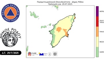 Συνεργασία του Αυτοτελούς Γραφείου Πολιτικής Προστασίας του δήμου Ρόδου με την Πυρομετεωρολογική Ομάδα FLAME