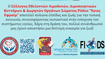 Ο Σύλλογος Εθελοντών Αιμοδοτών Ρόδου «Άγιος Εφραίμ» στο πρώτο Rhodes Youth Fair