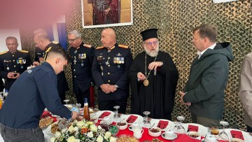 Λαμπρός εορτασμός της Αγίας Βαρβάρας στο στρατόπεδο «Παναγιώτη Ροδίου» παρουσία του Χρήστου Ευστρατίου