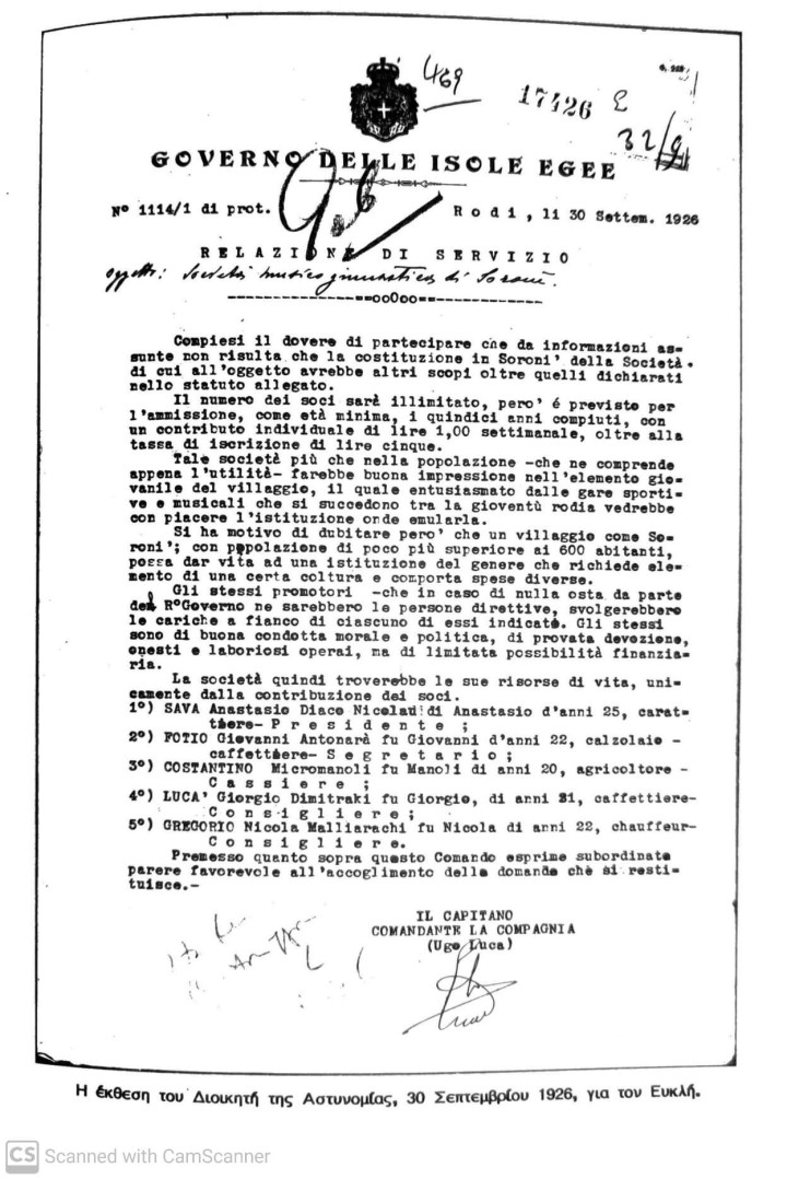 Η έκθεση του Διοικητή της αστυνομίας (30-11-1926).