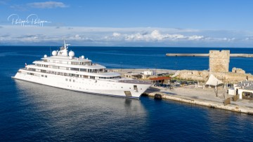 Εντυπωσιακή άφιξη του SuperYacht «Golden Odyssey» στο Τουριστικό Λιμάνι Ρόδου