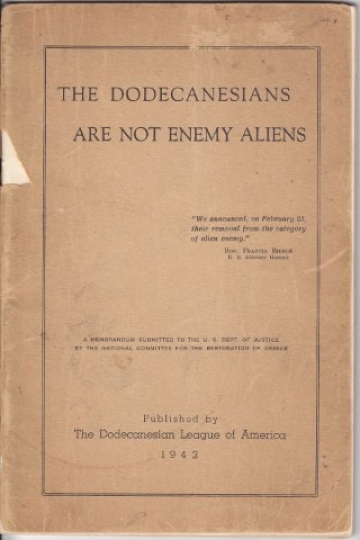 Δωδεκανήσιοι δεν είναι εχθροί. Dodecanese people are not enemies.