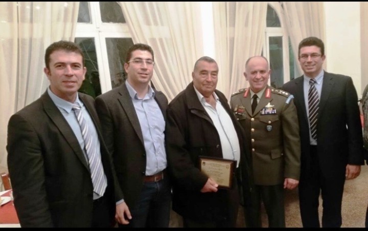 Ο Σάββας Δρακιού με τους γιους του, Γιώργο, Δράκο και Μιχάλη (2018)